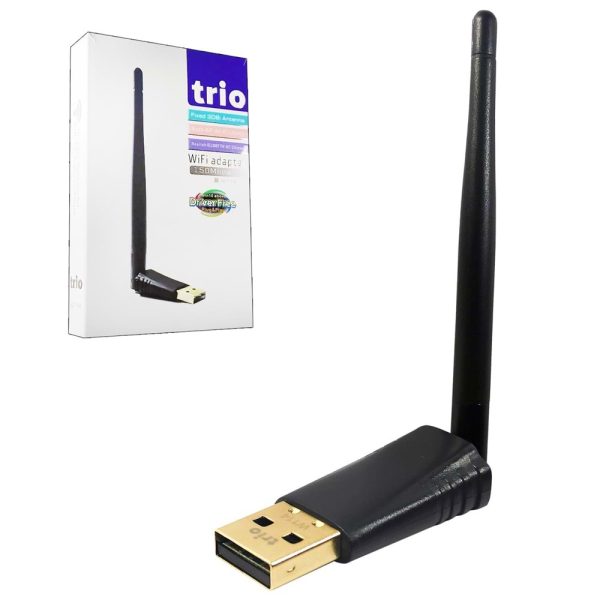 Trio W-114 Wifi Adaptör 600 Mbps 3DBi Antenli Driversız Tak Çalıştır