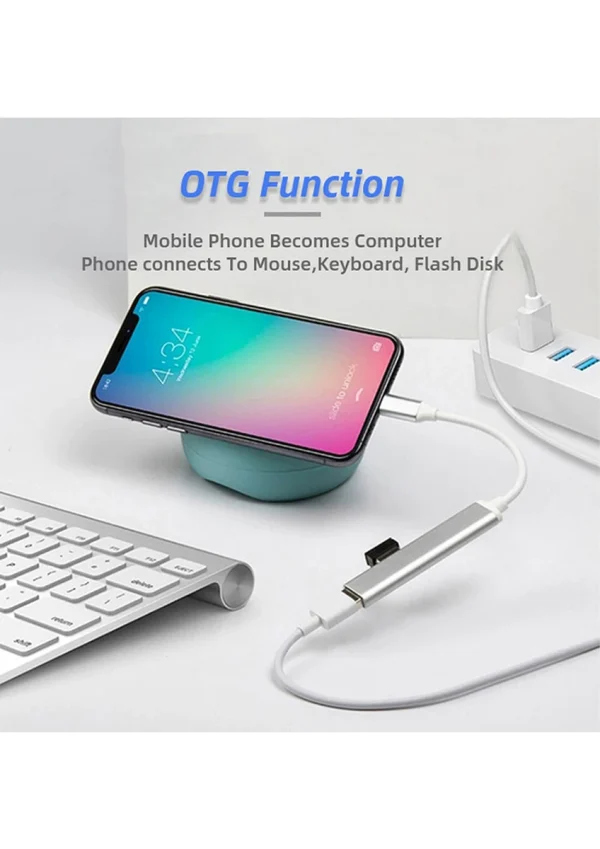 USB Type C Otge Çoklayıcı Çoğaltıcı 3.0 4 Port - Görsel 3
