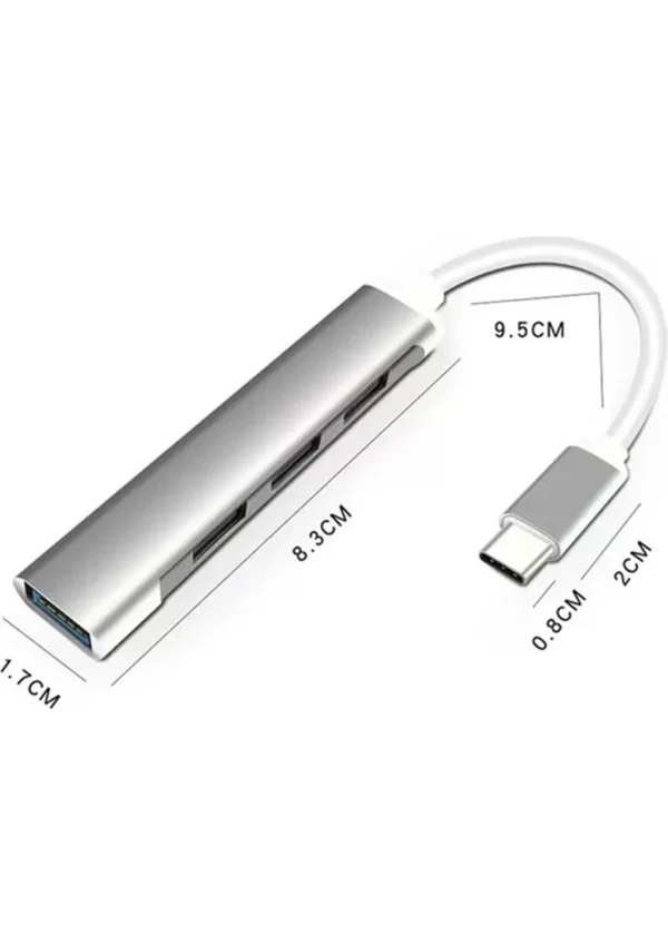 USB Type C Otge Çoklayıcı Çoğaltıcı 3.0 4 Port - Görsel 2